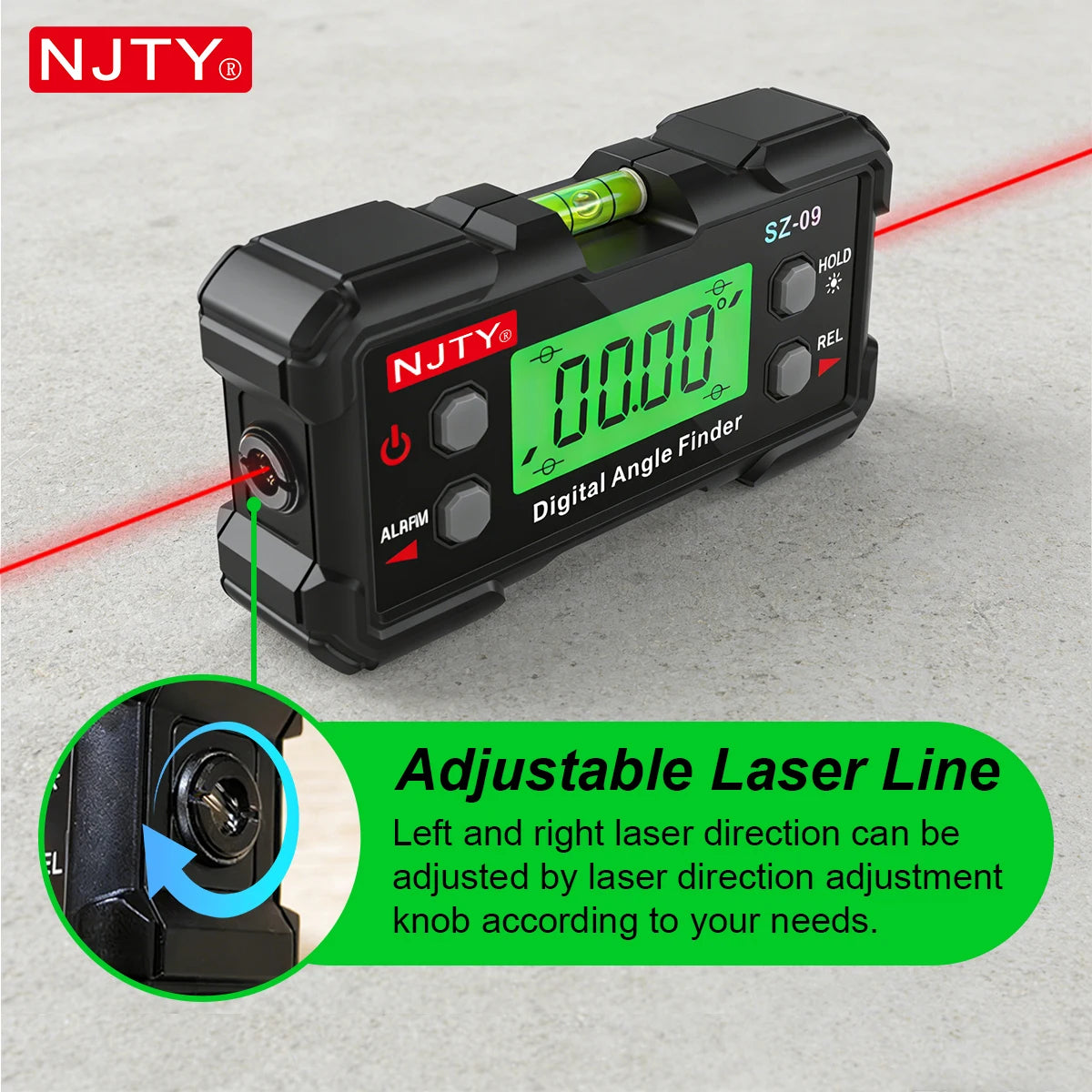 Senzor de unghi magnetic reîncărcabil cu linii laser