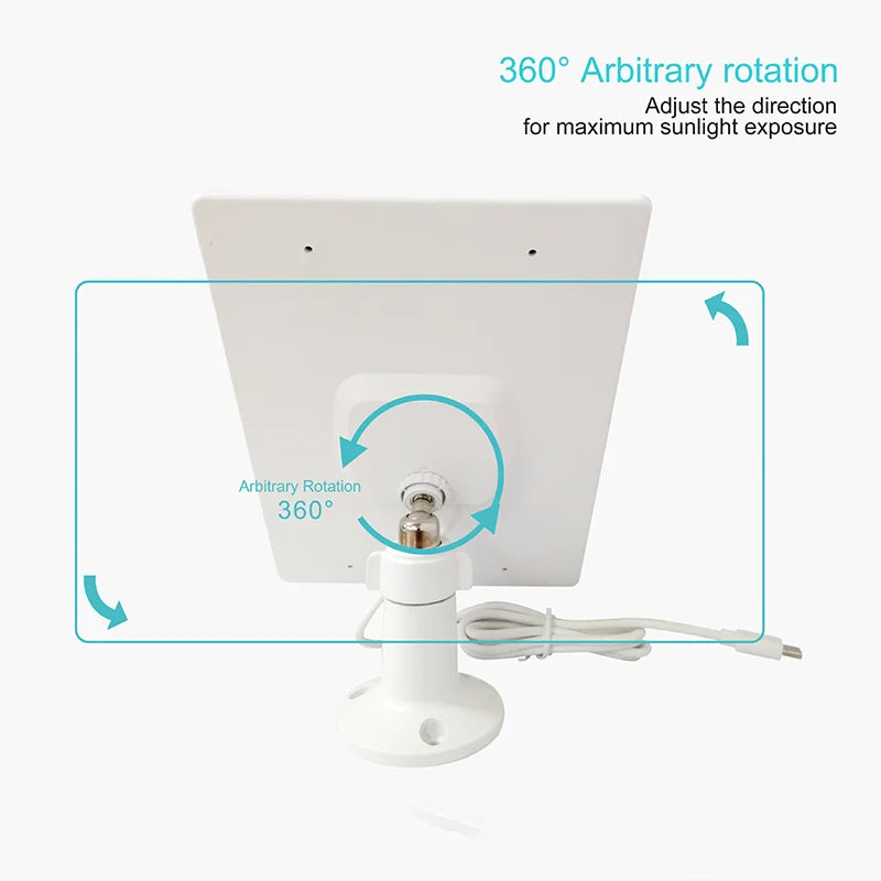 Security Camera Solar Panel with Swivel Mount