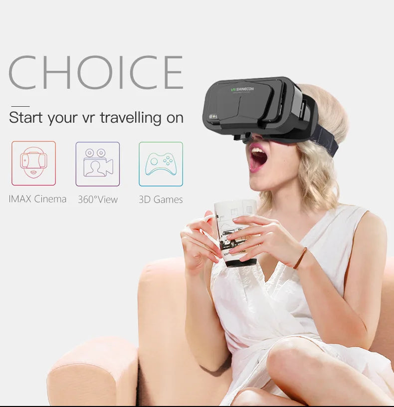 VR brýle 3D virtuální realita, headset, helma, čočky, brýle, chytré pro smartphony, mobilní hry, sada Viar Viewer