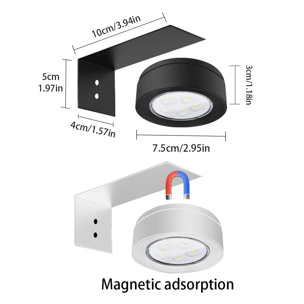 LED Night Light with Remote Control, White or Black