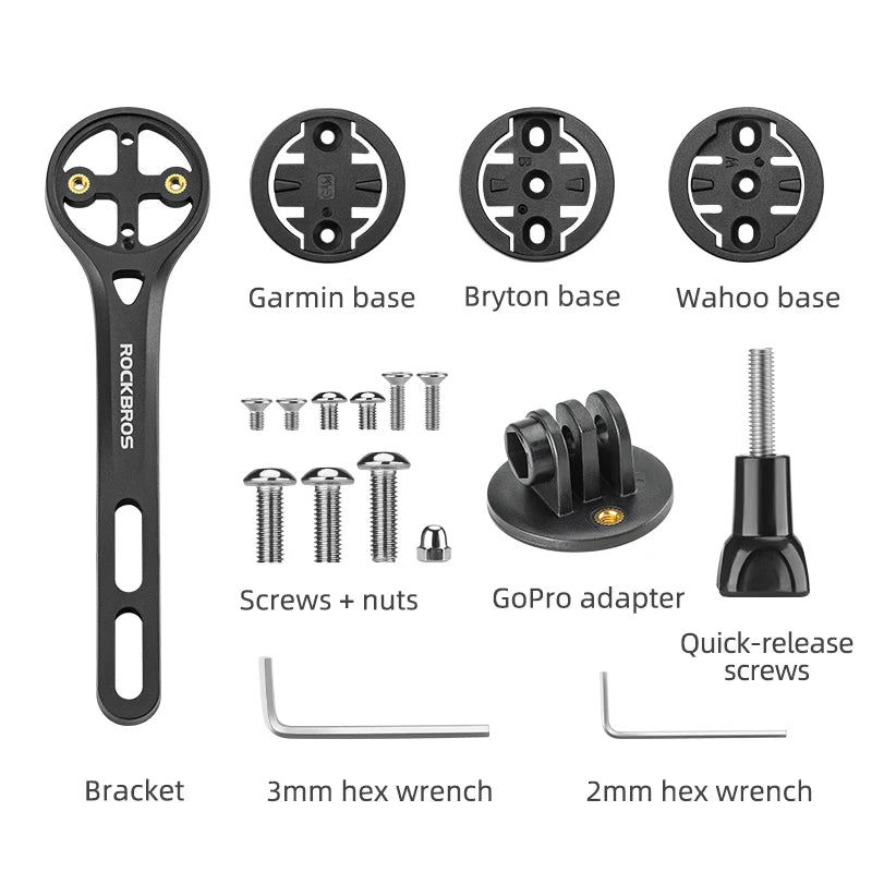 Bike Computer & Front Lamp Mount Bracket for Garmin Bryton