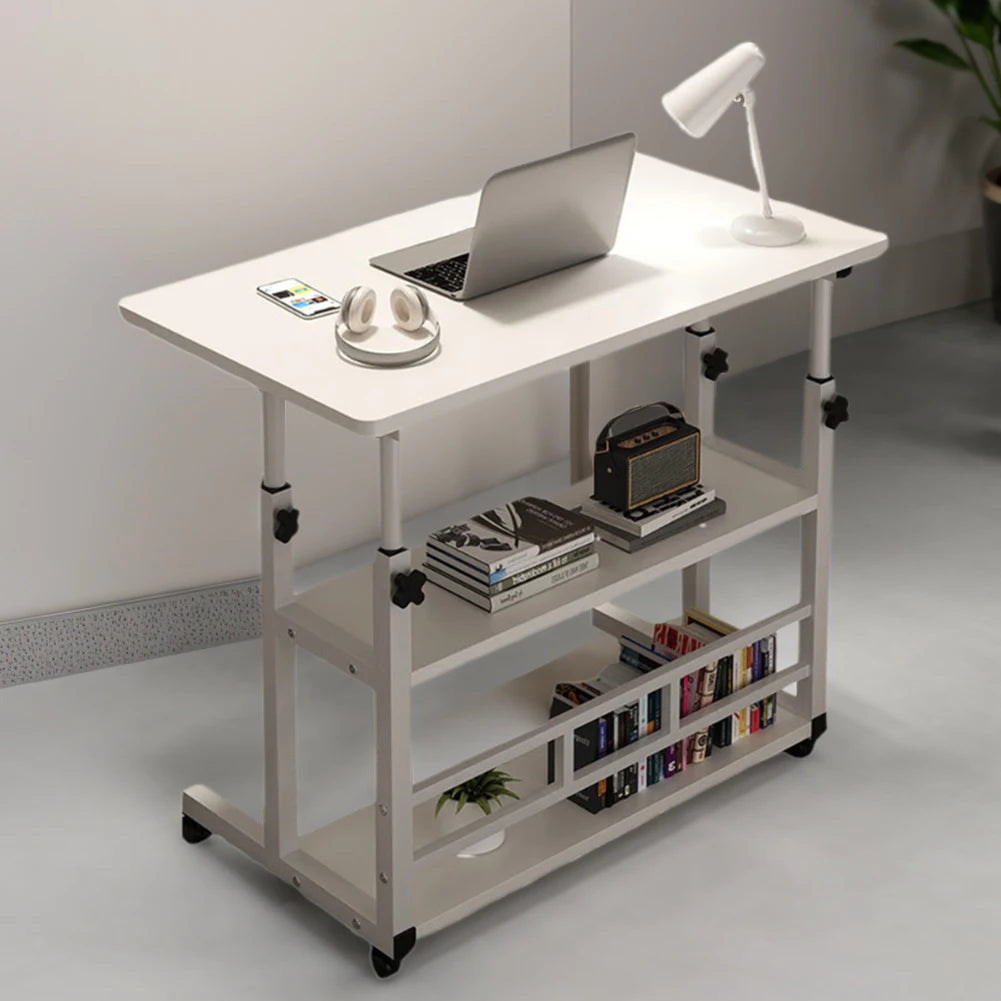 Height Adjustable Wooden Bedside Desk for Home Office