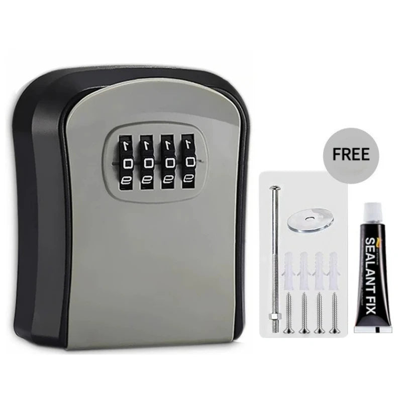 Wall-Mounted Four-Digit Combination Key Box