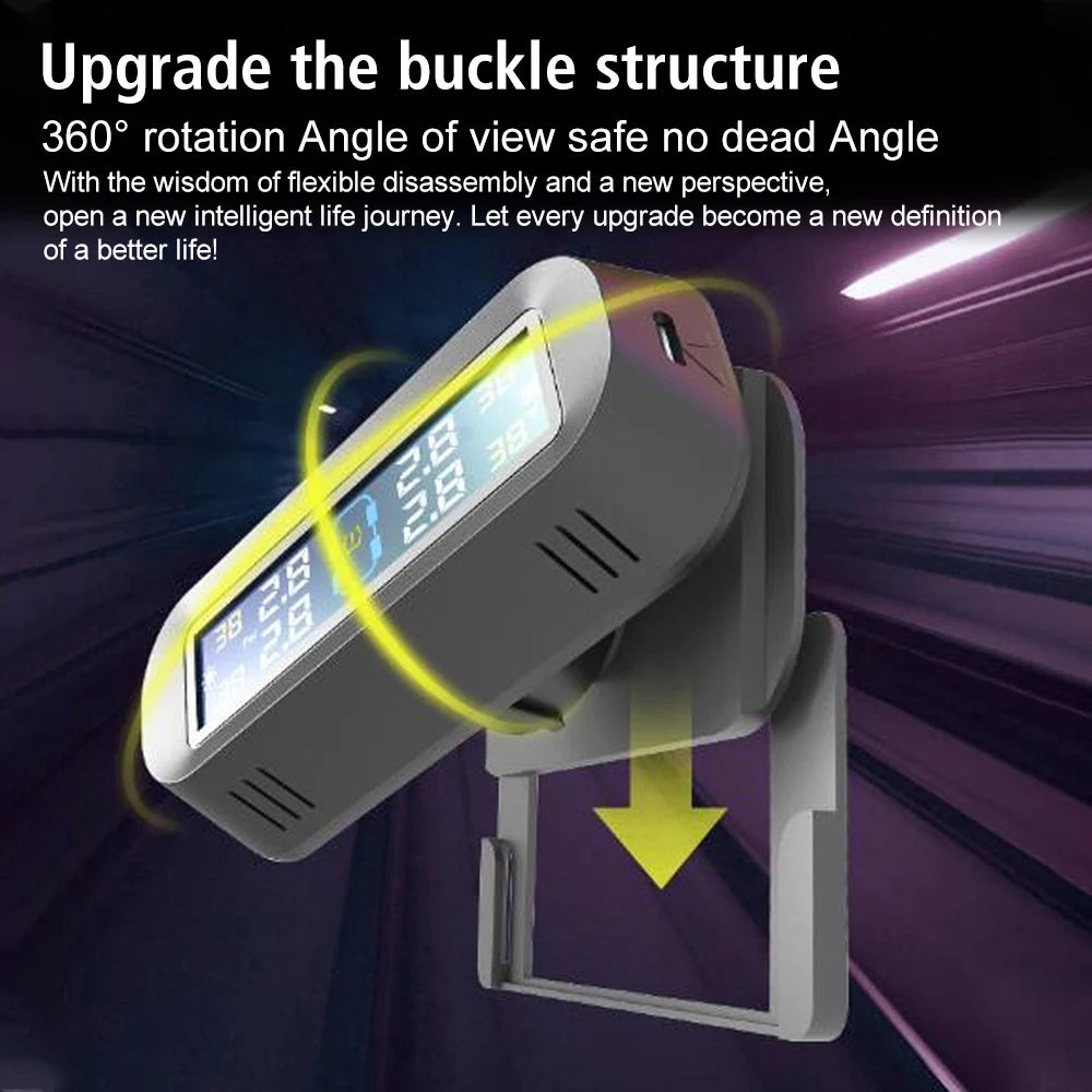 Solar TPMS Tire Pressure Monitoring System with External Sensors