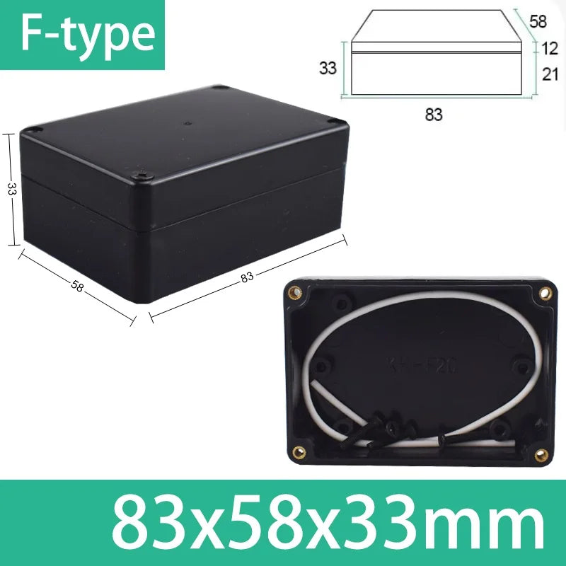 ABS Electronics Enclosure, Black or Clear Lid & Mounting Options