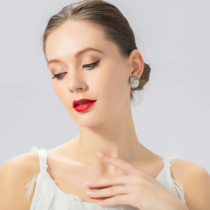 Brushed-Finish Clip-On Earrings – Design Options