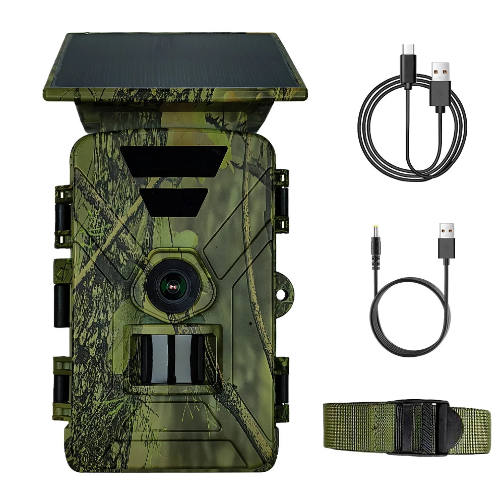 Solar Powered Trail Camera with 8K Video and 60MP Photos
