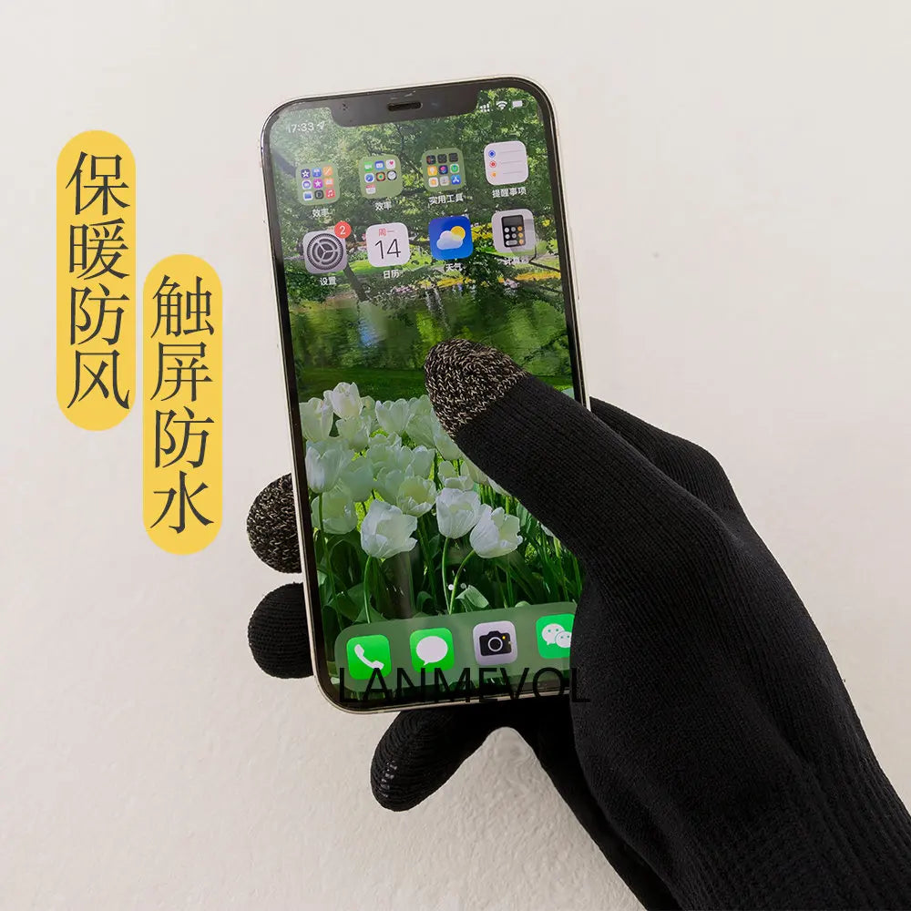 Aanraakscherm buitenhandschoenen met siliconen grip