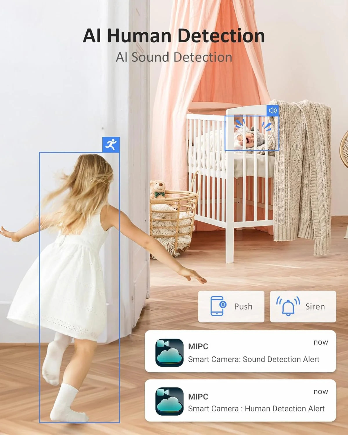 6MP Dual-Band WiFi PTZ Security Camera with Human Detection