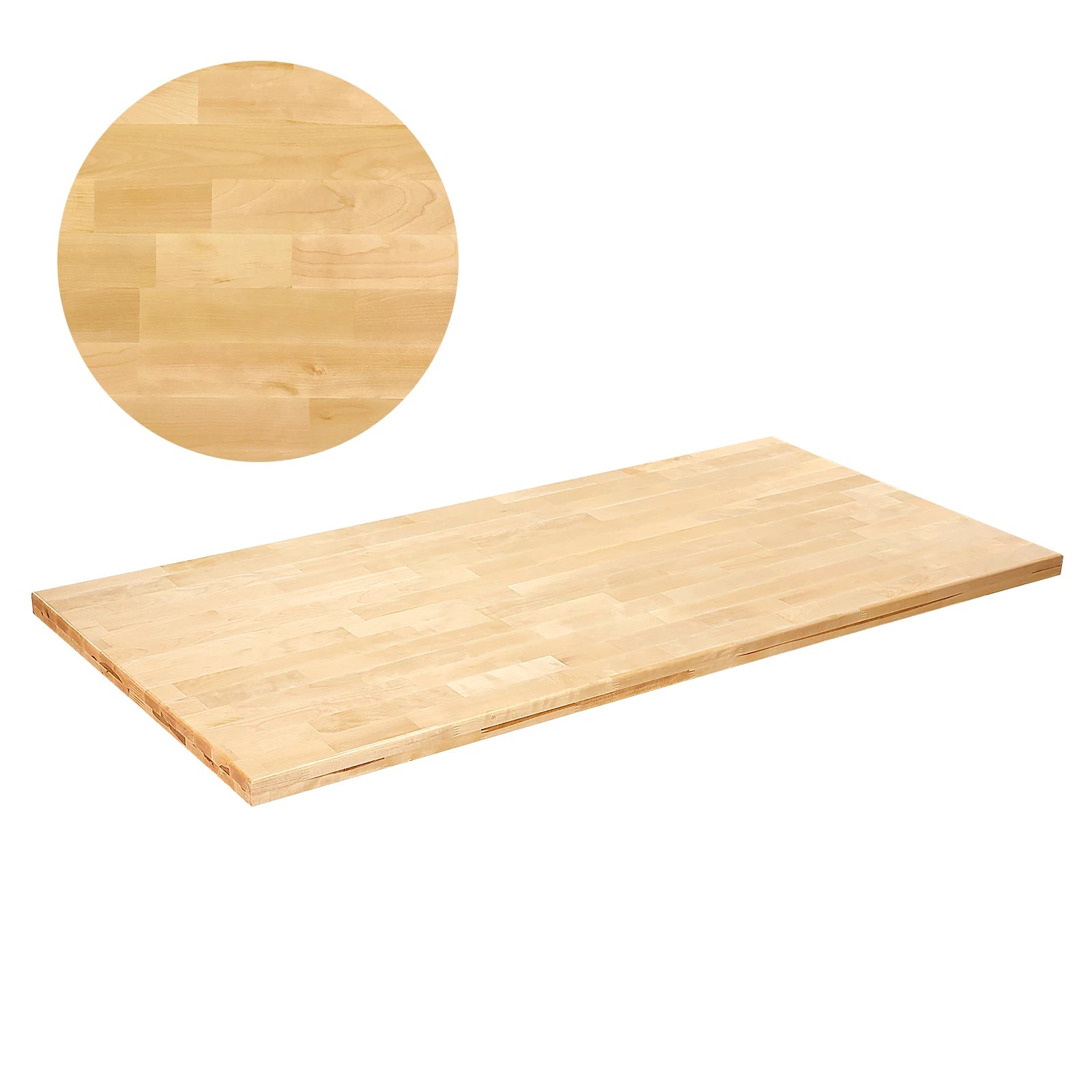 Tablero de Escritorio de Madera Maciza de Arce 1.5" de Grosor Capacidad de 330 lb