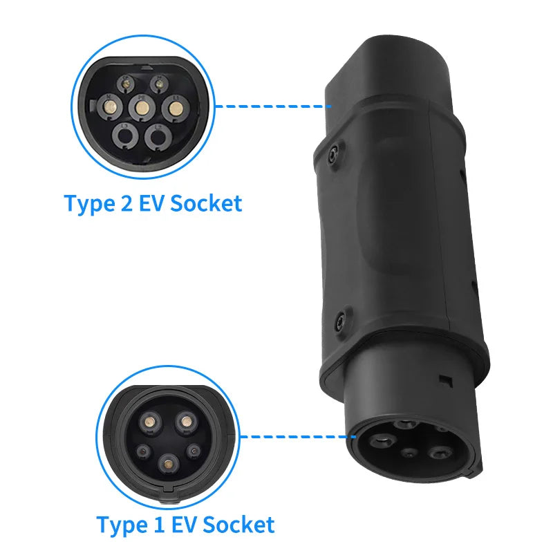 EV Charging Adapter Type 2 to Type 1 J1772 Converter