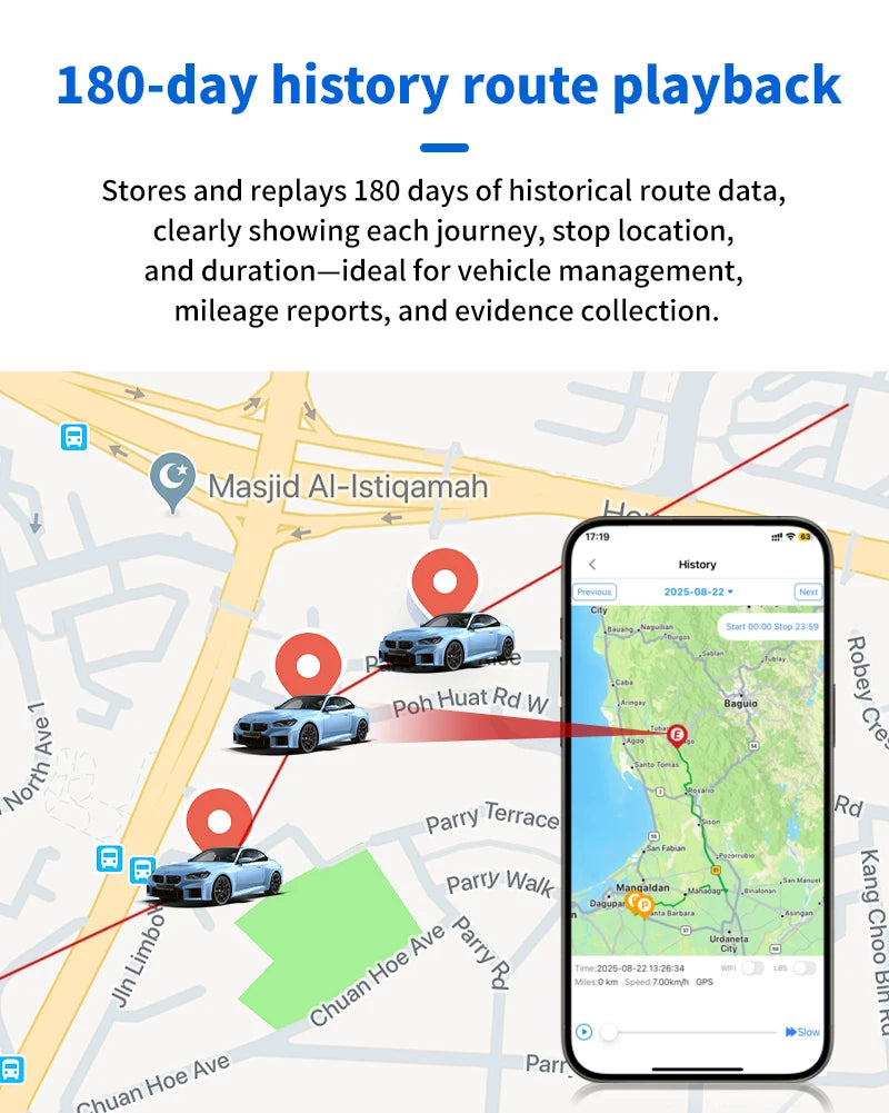 TrackerKing Vehicle Car Motorcycle GPS Tracker Oil-Cut ACC ALARM Android IOS APP J16/EC33