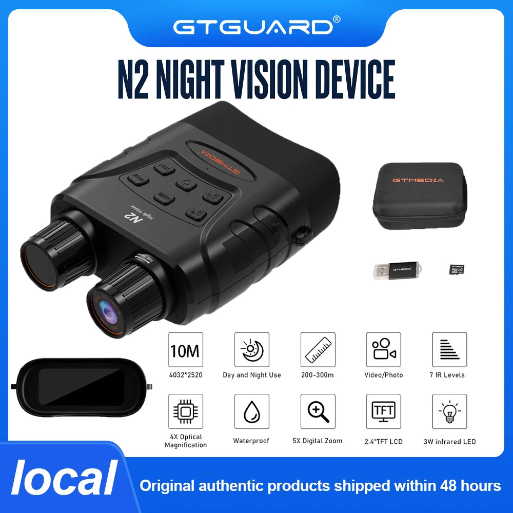 GTMEDIA N2 Night Vision Binoculars with 5X Zoom and 1080P