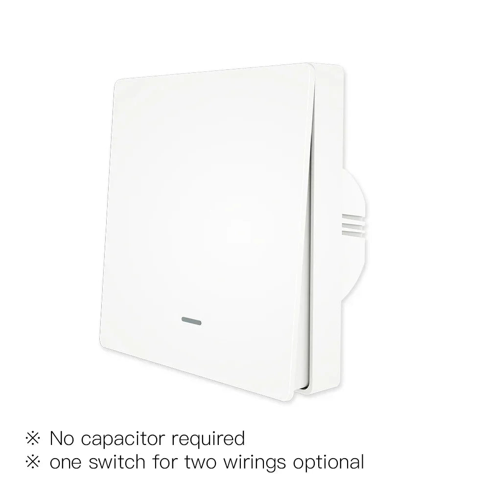 MOES Tuya ZigBee Smart Light Switch No Neutral Wire No Capacitor Needed Smart Life 2/3 Way Works with Alexa Google Home 2mqtt