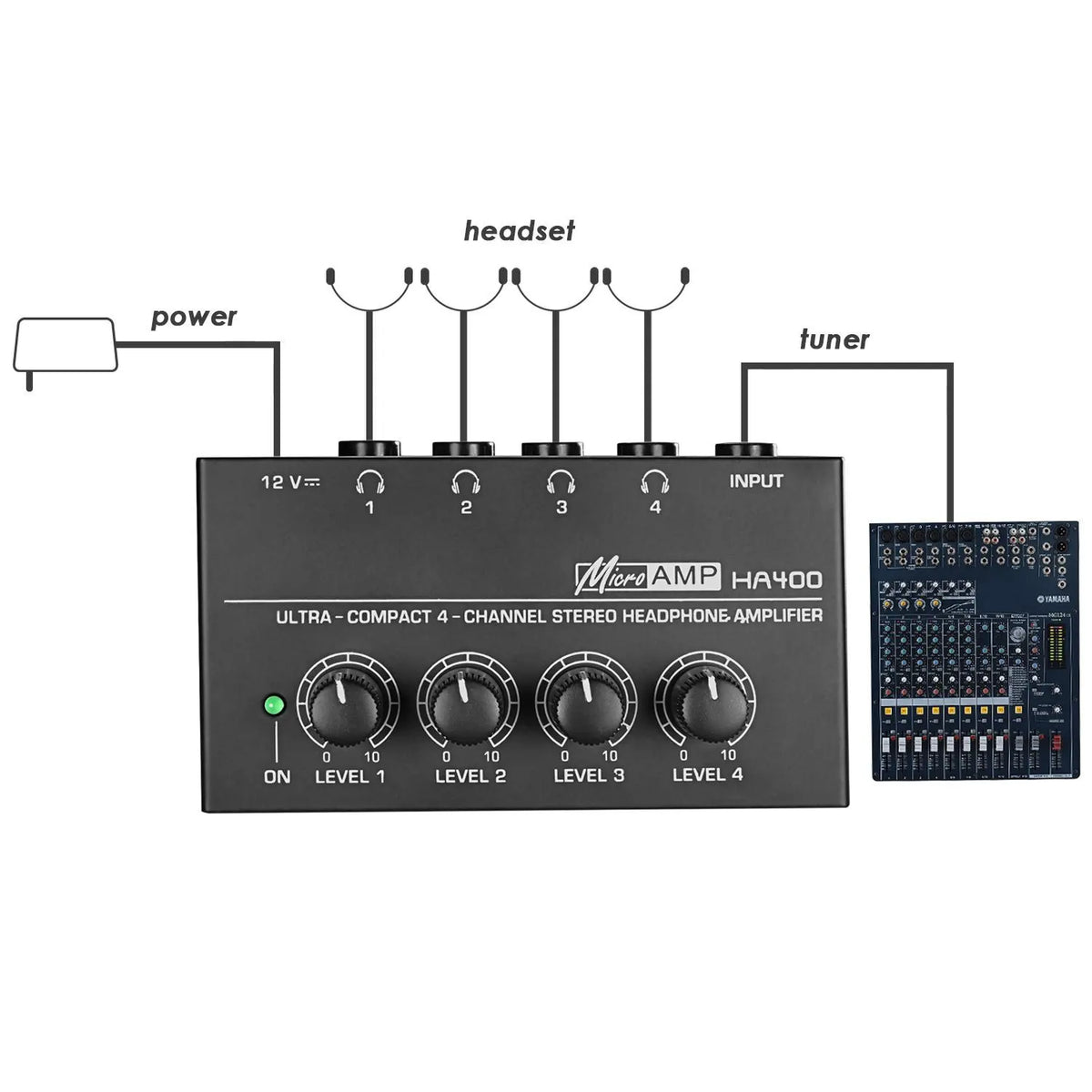 HA400 Headphone Amplifier - Amplifier or Adapter Set