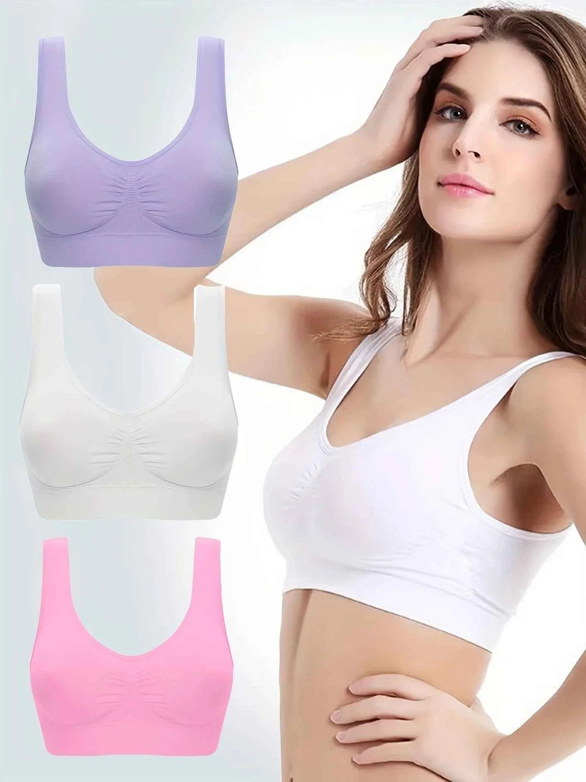 Seamless Wire-Free Bra – Color and Size Options