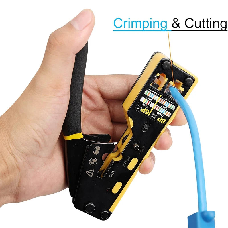 Pass-Through RJ45 Crimping Tool and Kit