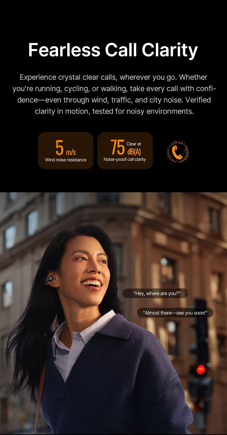 Căști wireless Baseus XC1 cu clips deschis pe ureche Bluetooth 6.1