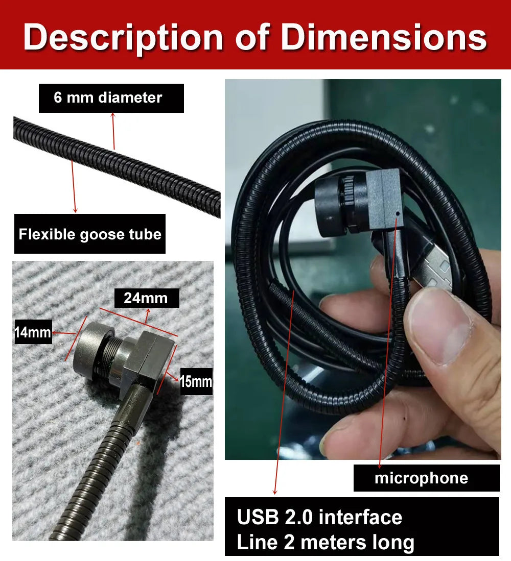 Adjustable Mini USB Camera 4K with Auto Focus and Audio