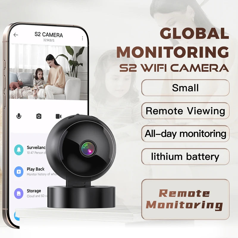 S2 Compact Wi-Fi Camera, MicroSD Package Options