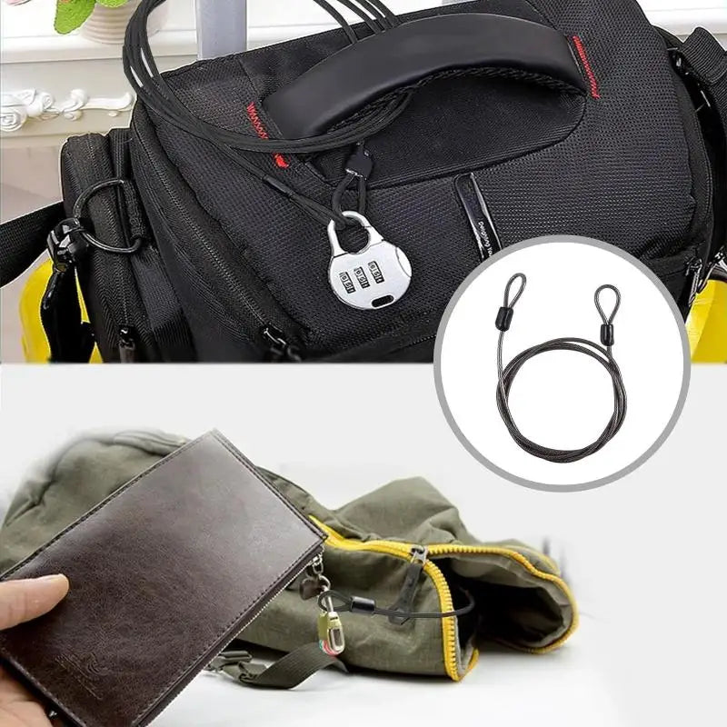 Steel Security Cable with Combination Padlock