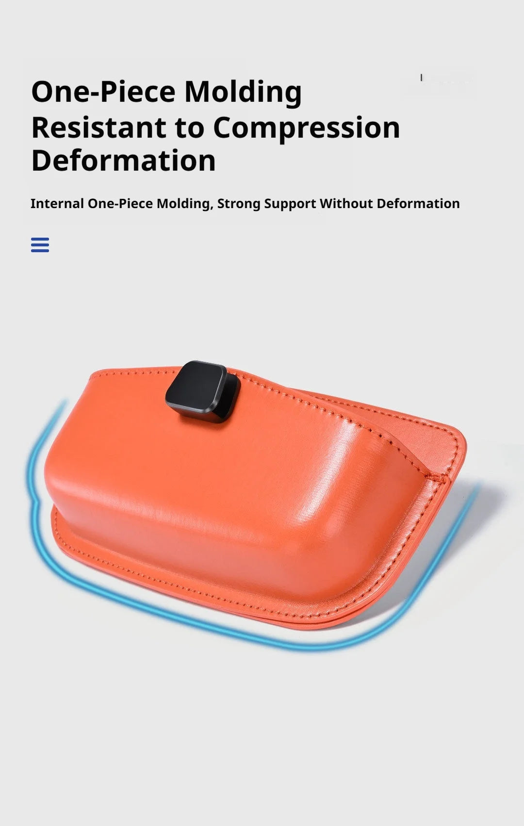 SEAMETAL Car Seat Side Organizer PU Leather Glasses Storage Case Self Adhesive Car Center Console Storage Box for Phone Key Card