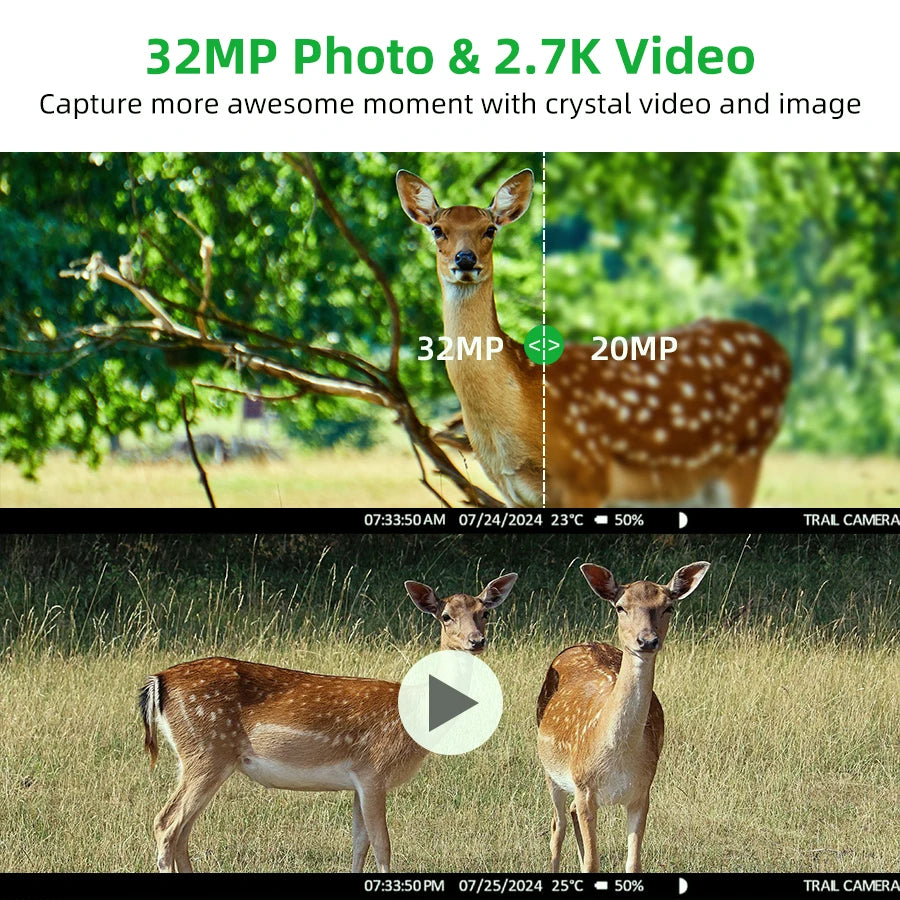 4G LTE Trail Camera with App Control, 2.7K Night Vision