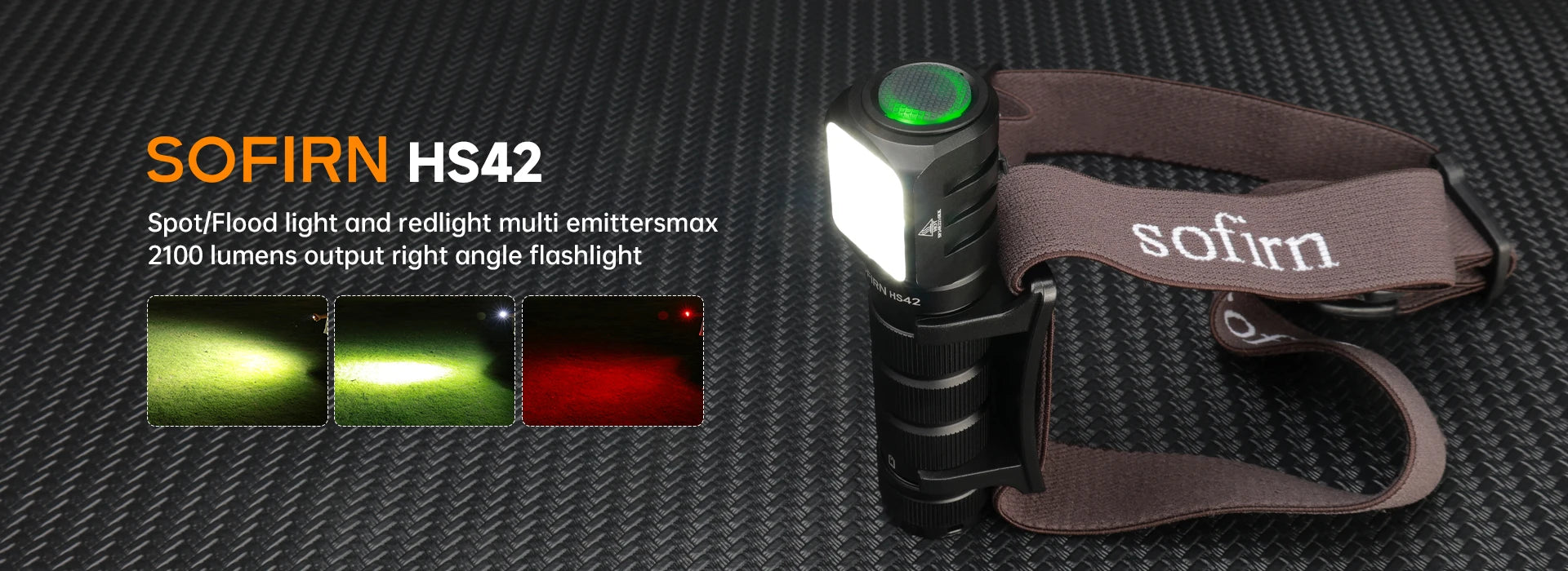 Sofirn HS42 Φακός κεφαλής 2100lm USB‑C Επαναφορτιζόμενος με Power Bank