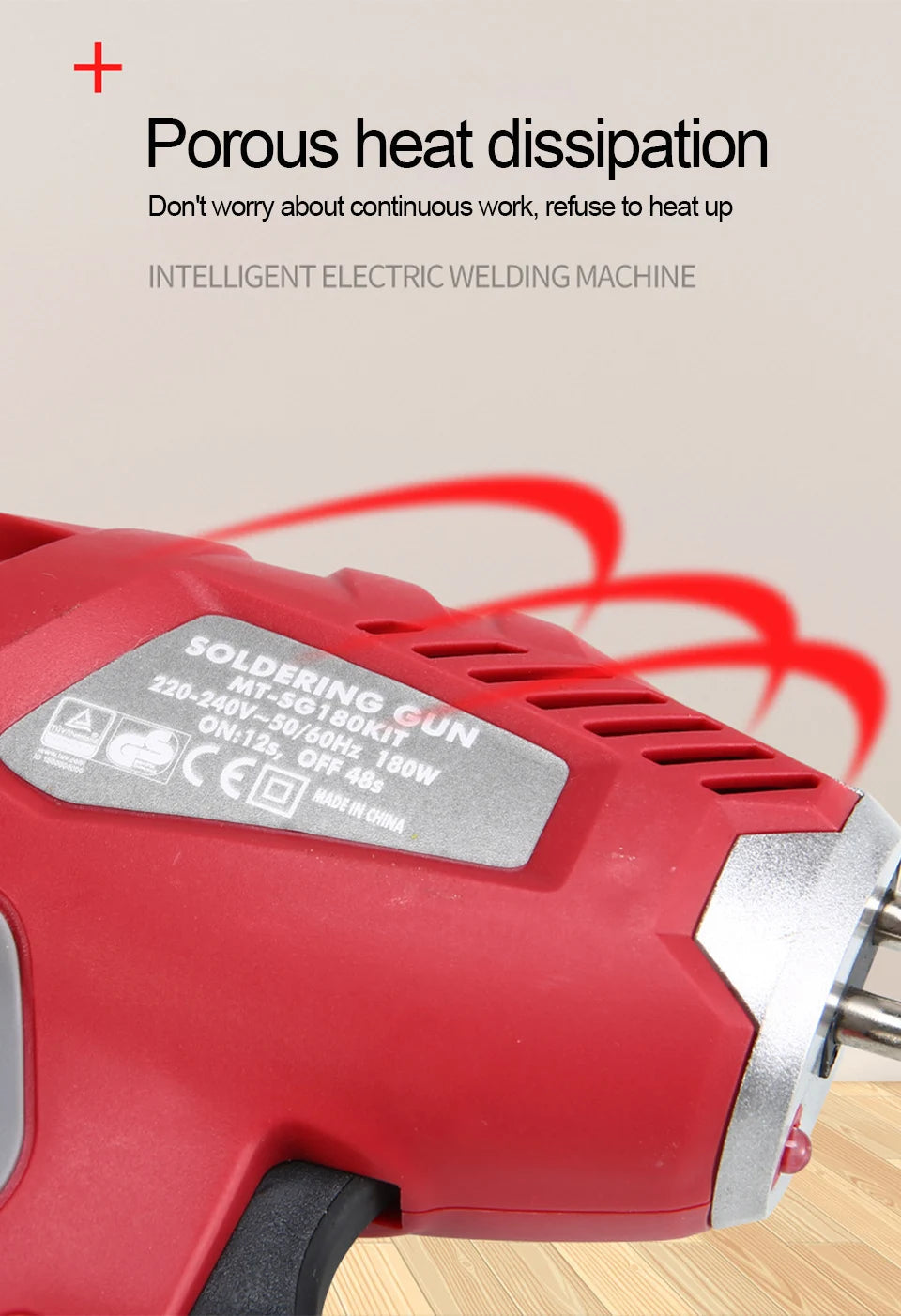 180W Fast Thermal Electric Soldering Iron Industrial-grade High-power Welding Repair Tool Soldering Gun EU Plug Rework Station