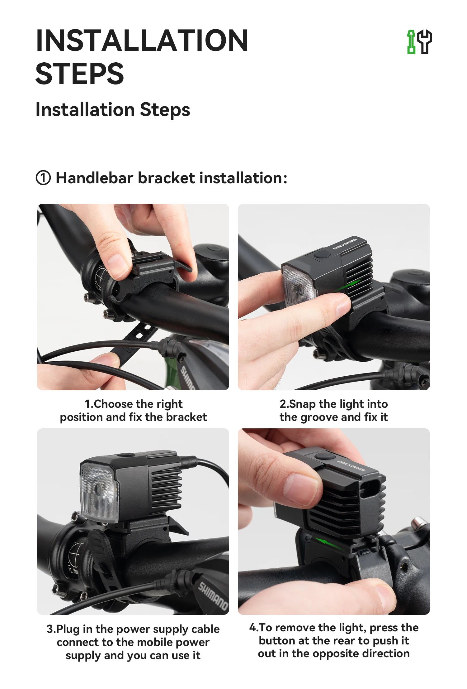 1600LM Bike Front Light IPX5 Waterproof Smart Sensor Headlight