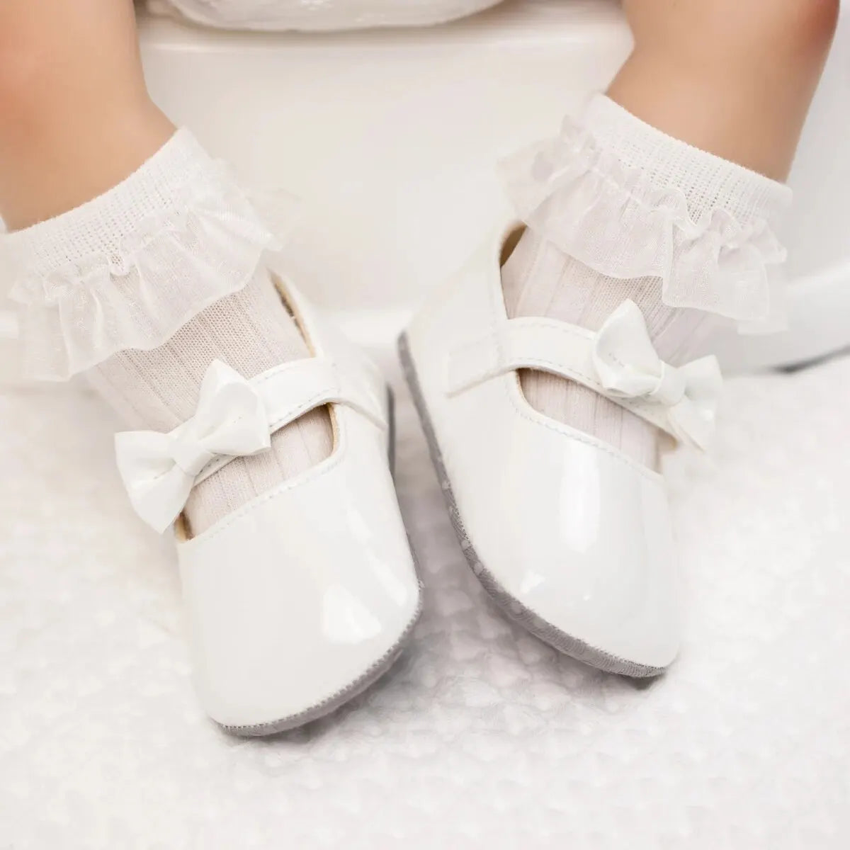 Baby Girl Dress Shoes with Bowknot Soft Sole Princess Style