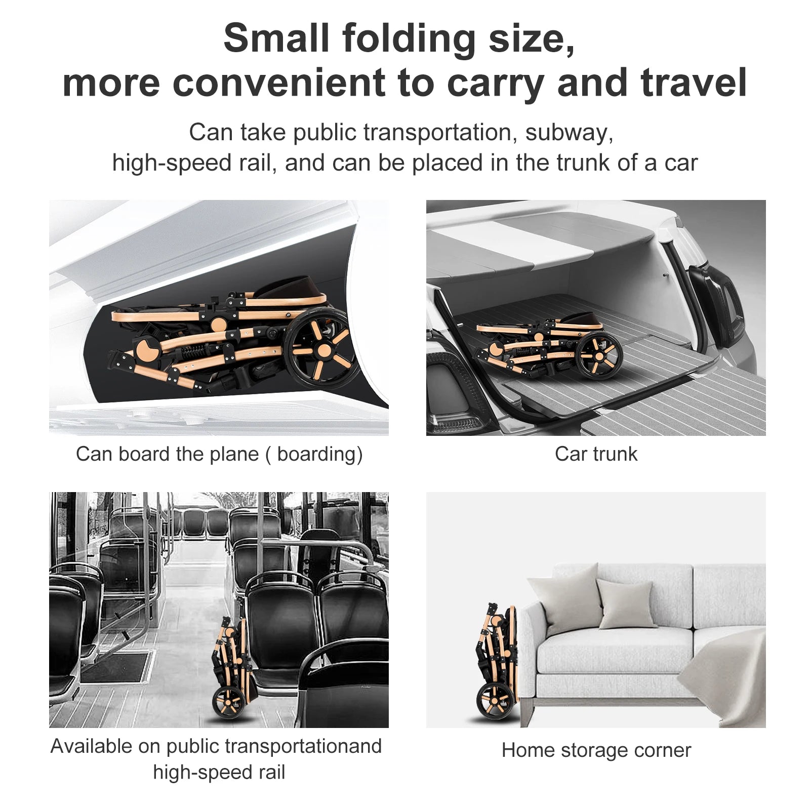 Baby Stroller 3‑in‑1 Lightweight Multifunction Carriage for Newborns