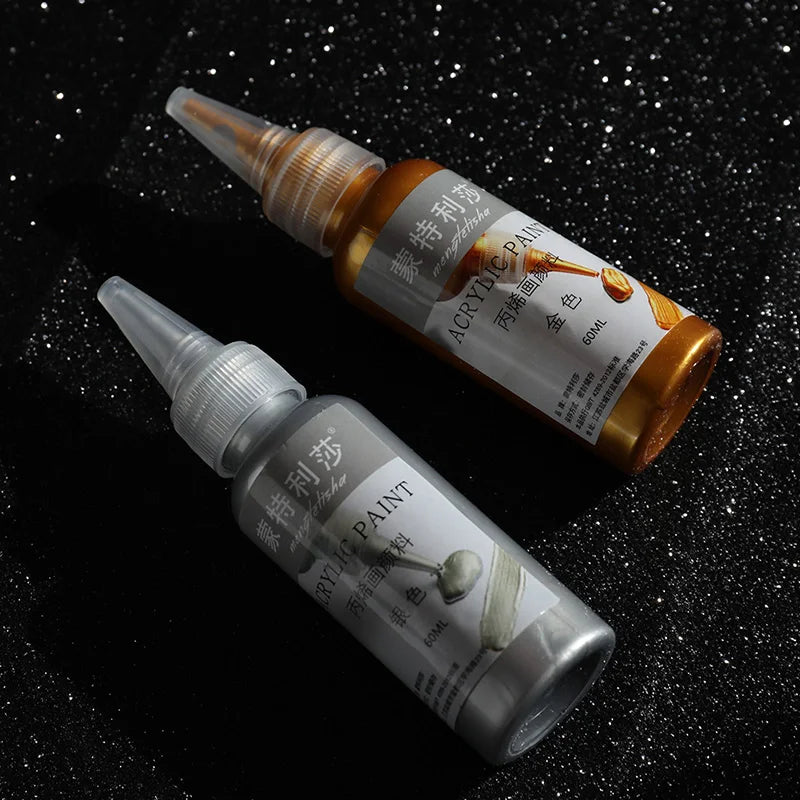 60ml Gold Metallic Acrylic Paint for DIY Projects