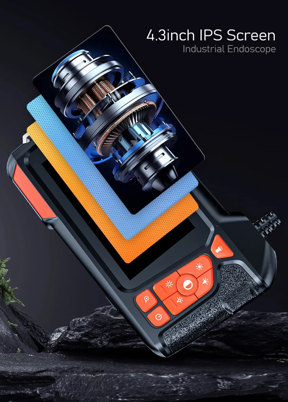 Endoscope Camera with Light 1080P 5.5MM HD Borescope Tools with Semi-Rigid Snake Camera Waterproof Drain Pipe Camera