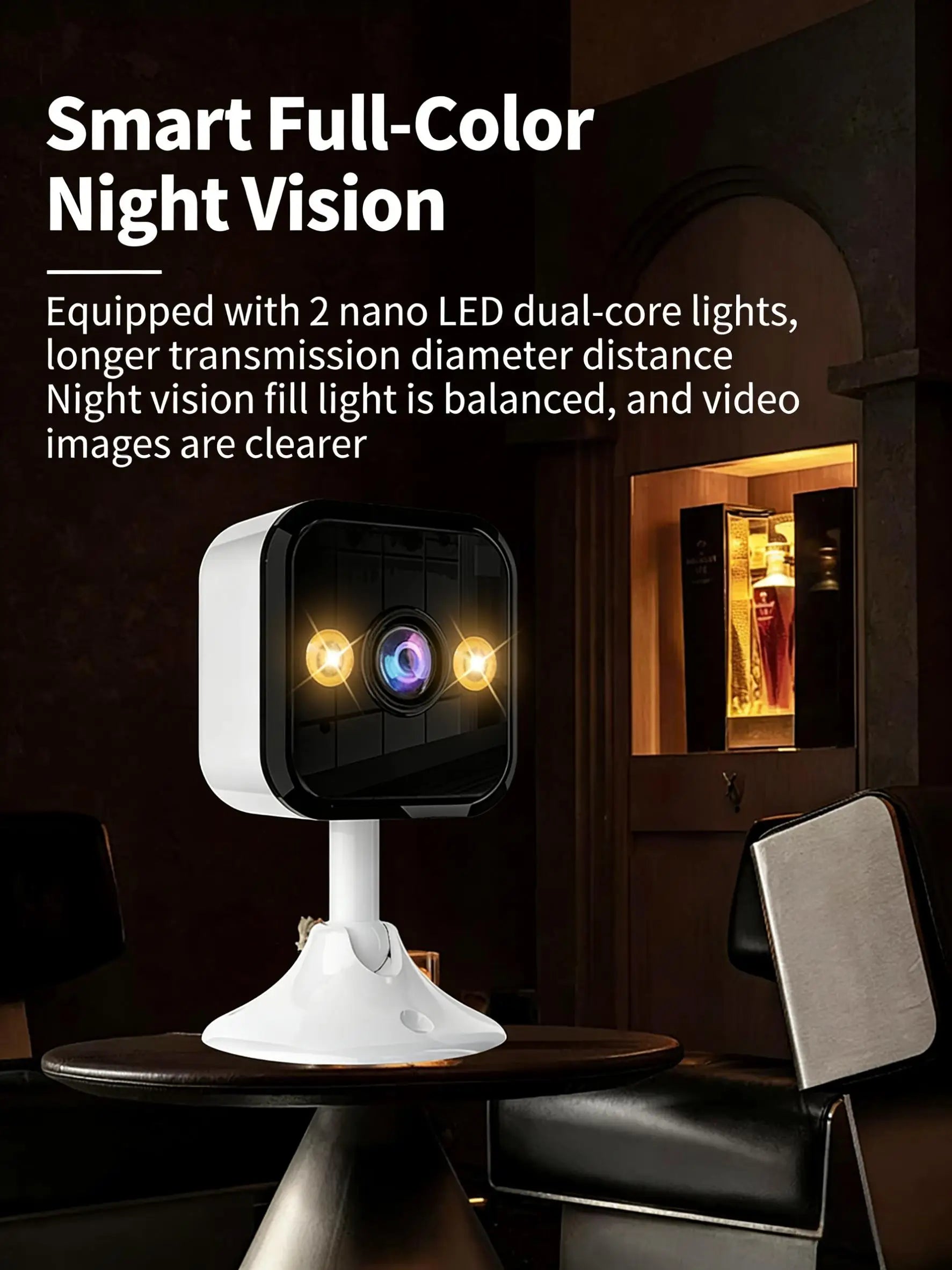 Caméra de sécurité WiFi 1080P intérieure extérieure IP66 vision nocturne