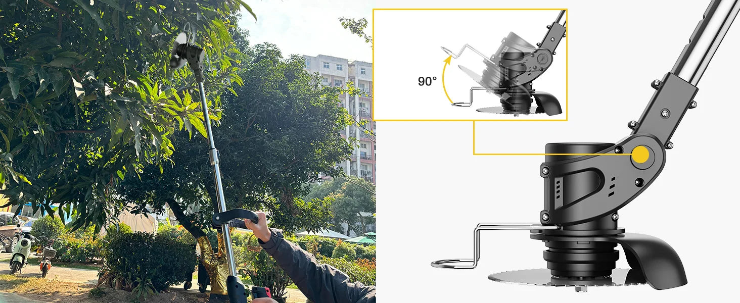 Conentool 24V Cordless Strimmer with Dual Batteries and Blade Set