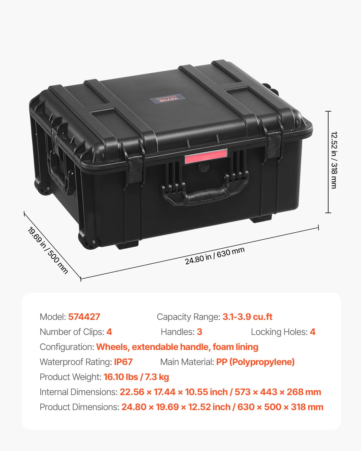 IP67 Waterproof Hard Case with Custom Foam & Secure Lock Design