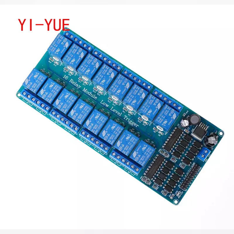 16-Channel Relay Module with Optocoupler for Arduino and PLC