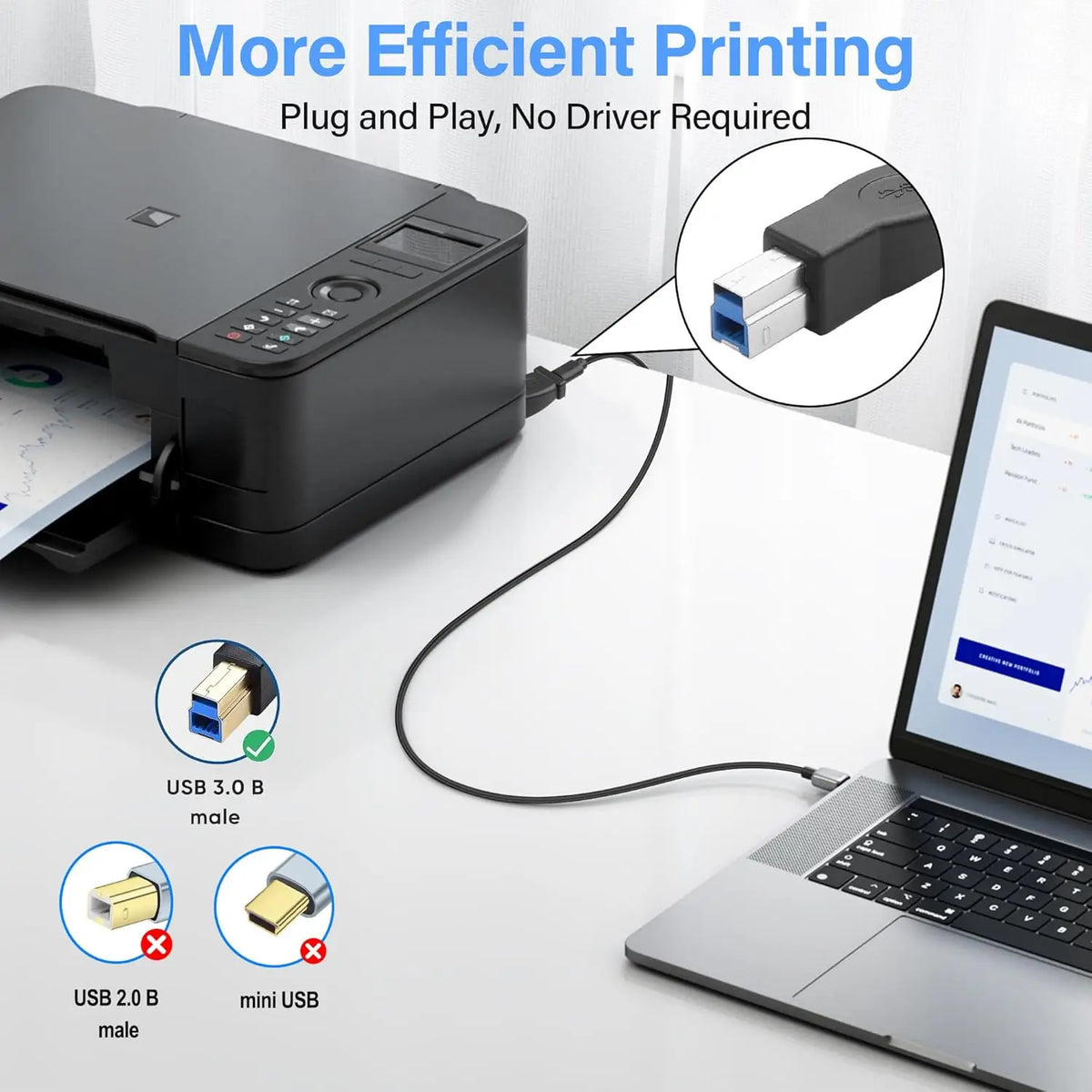 USB-C Female to USB 3.0 Type-B Male Adapter