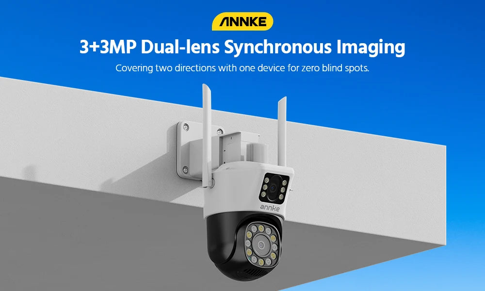 ANNKE 6MP Dual-Lens Outdoor WiFi PT Security Camera