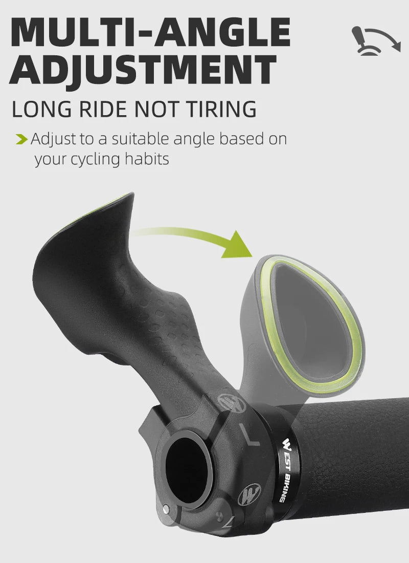 Extender ergonomici per manubrio bicicletta West Biking — coppia
