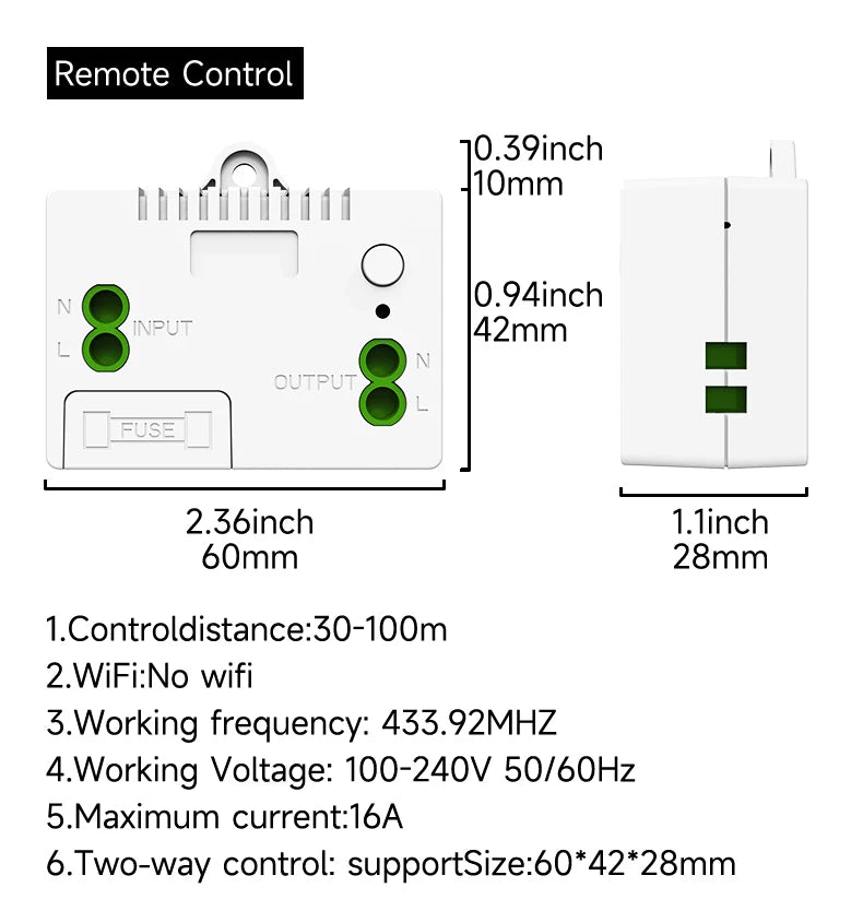Interruttore a LED wireless cinetico 433MHz - kit opzioni