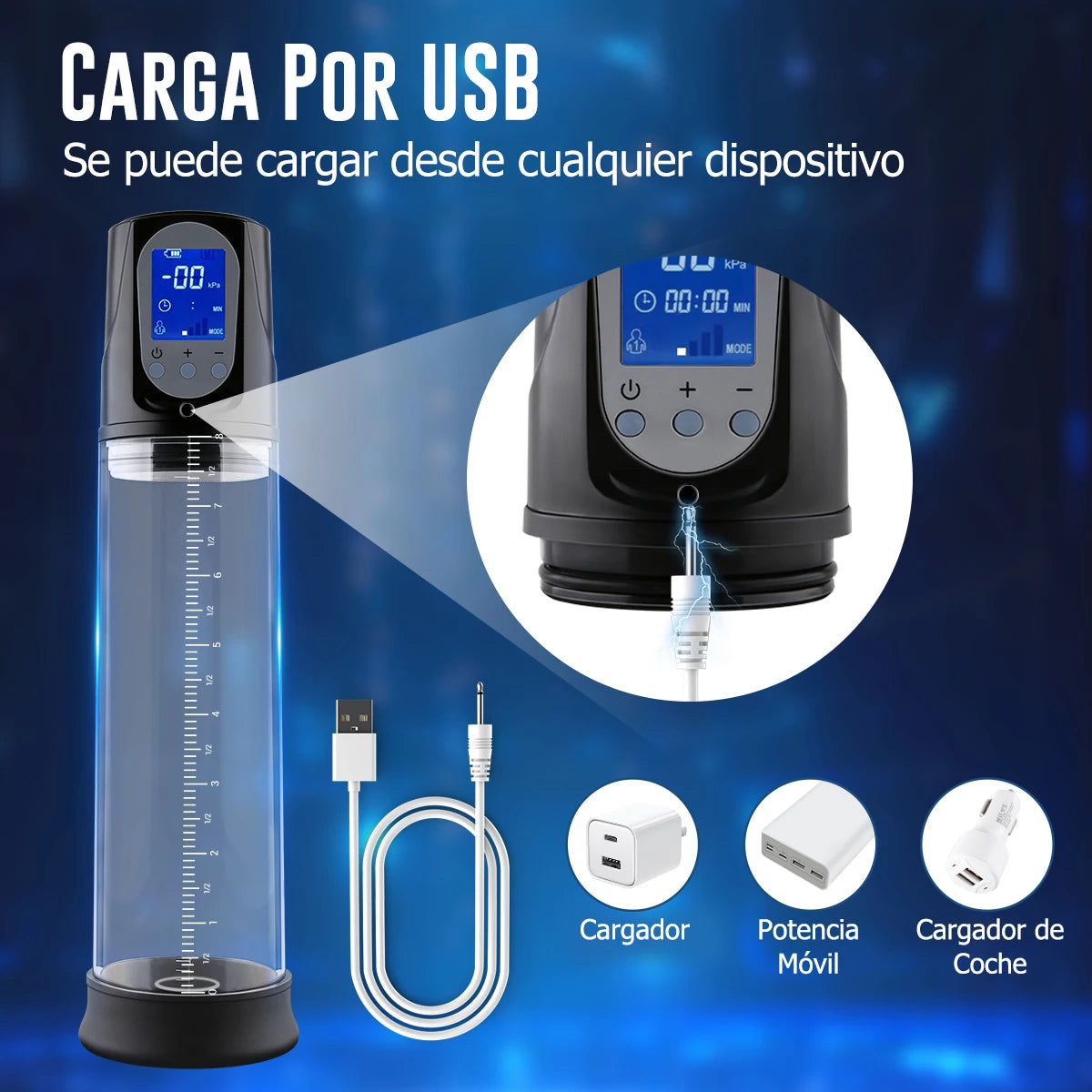 Electric Vacuum Penis Pump with LED Display & 4 Modes