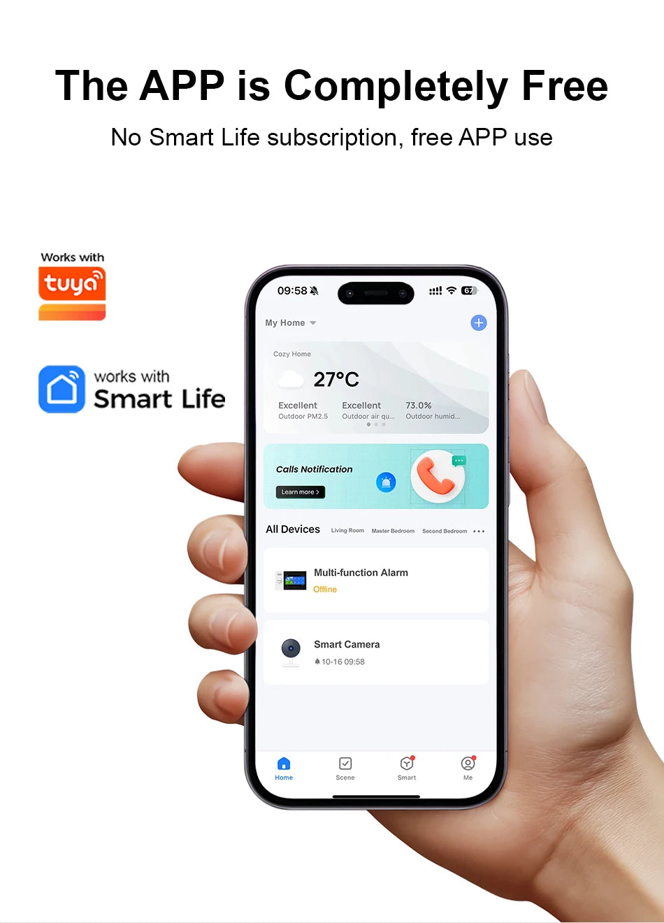 PGST Wireless Home Security Alarm System Work with Tuya 4G 2G GSM WIFI Smart Home 433MHz App Control With Alexa