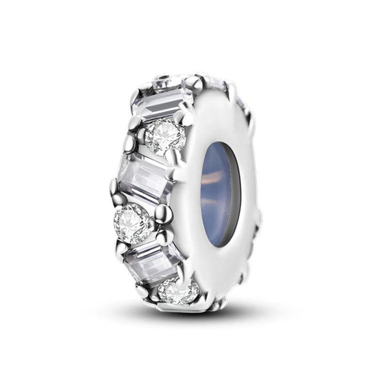 100% 925 Sterling Silver Rainbow Zircon Colorful Butterfly Dragon Shaped Silicone Stopper Charms Beads Fit DIY Bracelets Jewelry