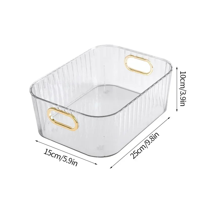 Stackable Rectangular Makeup and Bathroom Storage Organiser