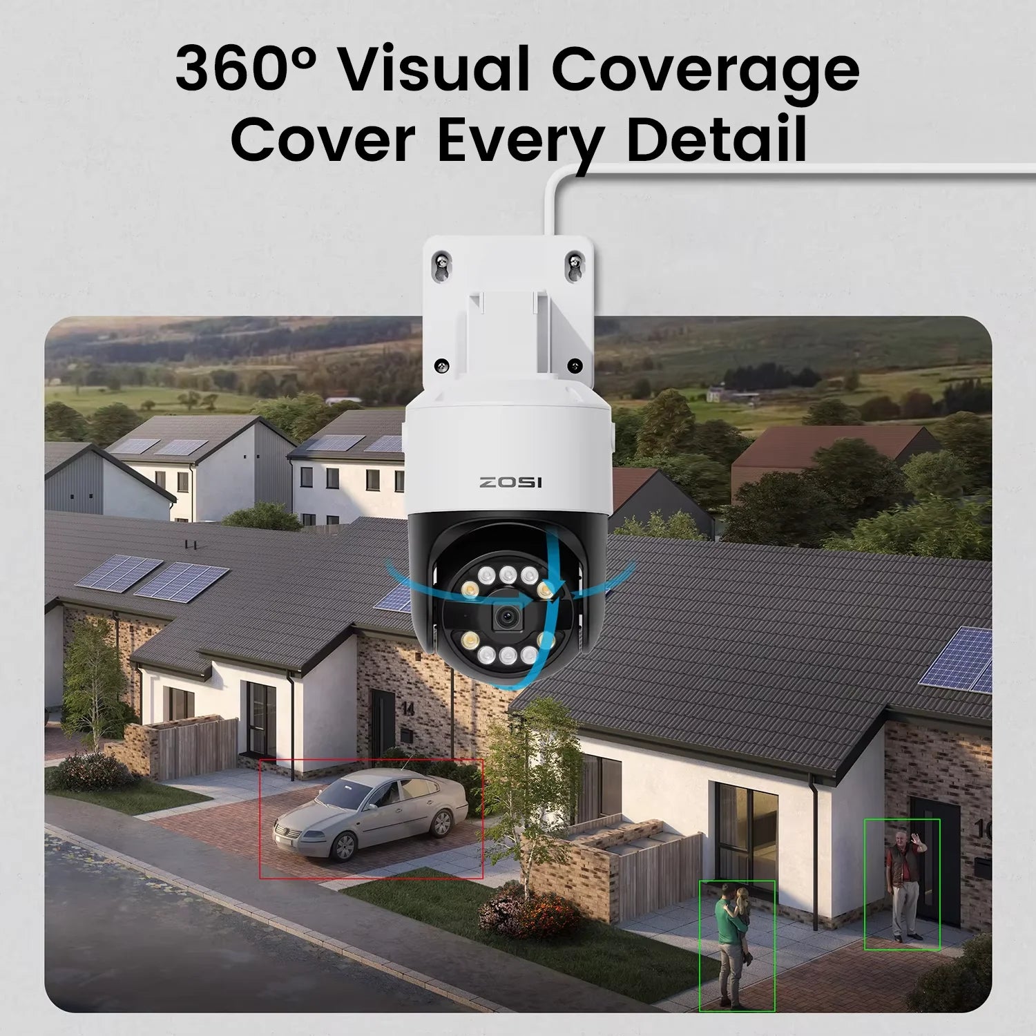 ZOSI 8MP PoE Outdoor Security Camera with AI Detection