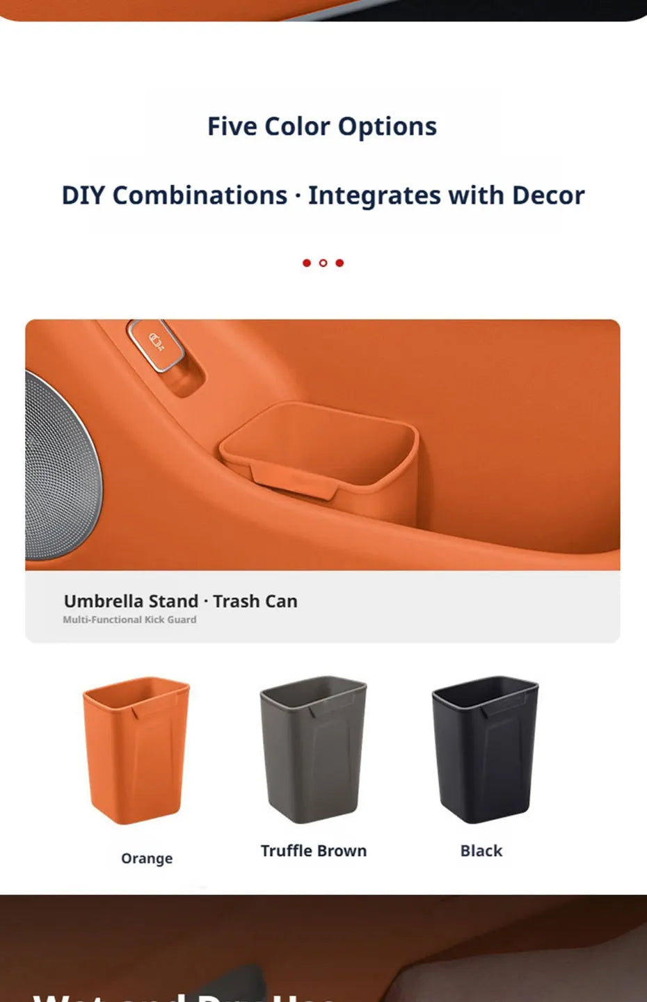 Universal Car Door Storage Box Waterproof Stain-Resistant Premium Silicone Odorless Versatile Storage Car Interior Accessories