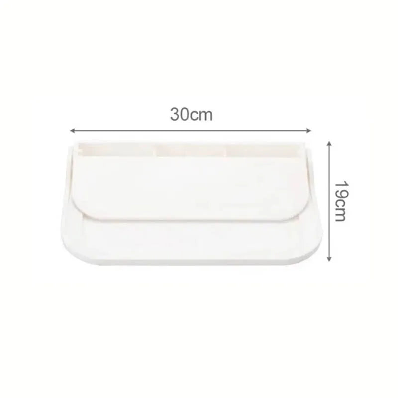 1pc Foldable Wall-mounted Shelf, For Bathroom, Toilet, Kitchen, Bedside, No Drilling Phone Storage, Wifi Router Storage