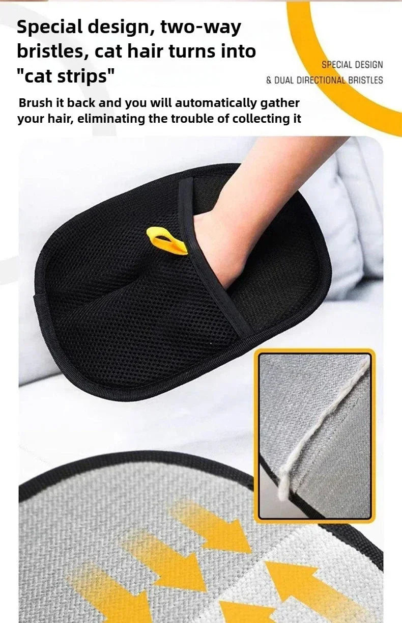 Efficient Pet Hair Cleaning Gloves Depilation Brushing Tools For Dog Cat Grooming Soft Brush Removes Hair From Sofa Carpet